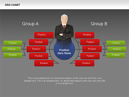 Organizational Charts with Photos, Slide 10, 00382, Organizational Charts — PoweredTemplate.com