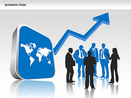 Business-Team-Diagramme, Folie 10, 00384, Schablonen — PoweredTemplate.com
