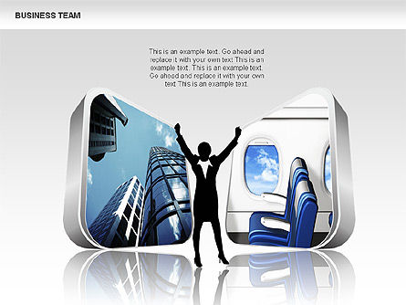 Business team diagrammen, Dia 11, 00384, Figuren — PoweredTemplate.com