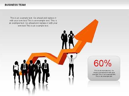 Business team diagrammen, Dia 3, 00384, Figuren — PoweredTemplate.com