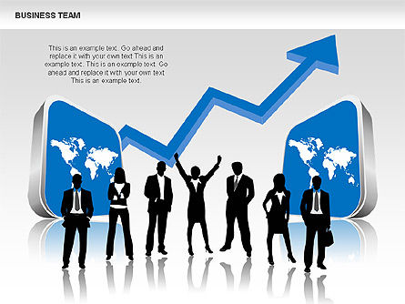Os diagramas da equipe de negócios, Deslizar 6, 00384, Formas — PoweredTemplate.com