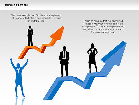 Os diagramas da equipe de negócios, Deslizar 9, 00384, Formas — PoweredTemplate.com