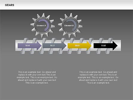 3Dギアステージ図, スライド 10, 00387, 段階図 — PoweredTemplate.com