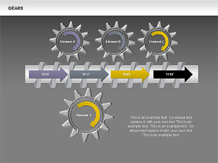 3d ingranaggi diagrammi stadio, Slide 12, 00387, Diagrammi Palco — PoweredTemplate.com