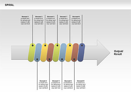 Colección de la carta espiral, Diapositiva 10, 00388, Diagramas de la etapa — PoweredTemplate.com