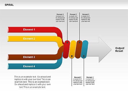 Colección de la carta espiral, Diapositiva 3, 00388, Diagramas de la etapa — PoweredTemplate.com