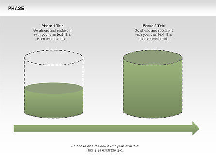 탱크 스테이지 다이어그램, 슬라이드 10, 00393, 단계 도표 — PoweredTemplate.com