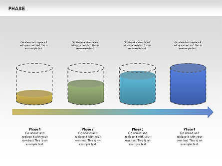 Diagrammes des étages de réservoir, Diapositive 3, 00393, Schémas d'étapes — PoweredTemplate.com