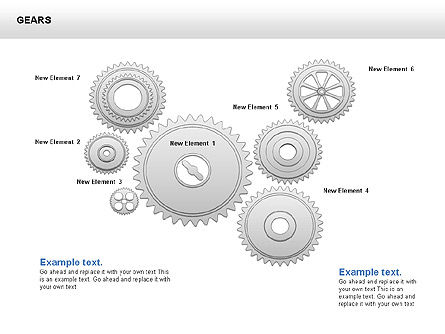 3D Gears Shapes and Diagrams, Slide 6, 00396, Shapes — PoweredTemplate.com
