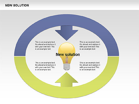 Finding Solution Diagrams, Free PowerPoint Template, 00397, Shapes — PoweredTemplate.com