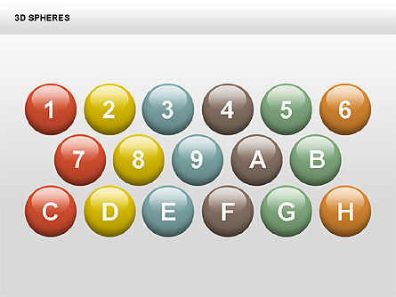 3d formas de esfera, Deslizar 15, 00399, Formas — PoweredTemplate.com