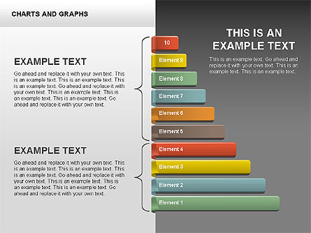 차트 및 그래프 컬렉션, 슬라이드 12, 00404, 그래프 차트 — PoweredTemplate.com