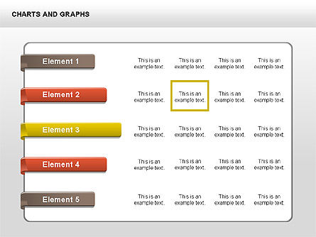 차트 및 그래프 컬렉션, 슬라이드 9, 00404, 그래프 차트 — PoweredTemplate.com