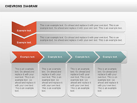 Chevron avec le diagramme des boîtes de texte, Diapositive 2, 00405, Schémas d'étapes — PoweredTemplate.com