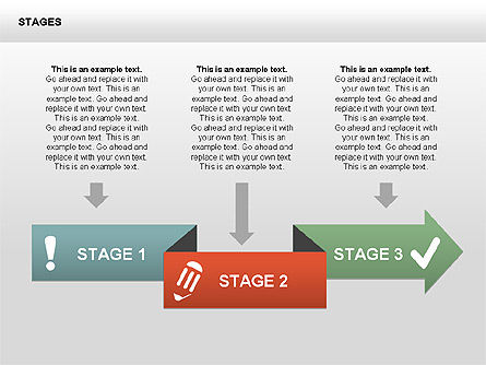 Stage with Icons Diagrams, Slide 7, 00406, Stage Diagrams — PoweredTemplate.com