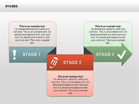 Stage with Icons Diagrams, Slide 9, 00406, Stage Diagrams — PoweredTemplate.com