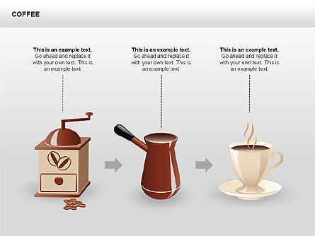 Coffee Shapes and Diagrams, Slide 11, 00407, Shapes — PoweredTemplate.com