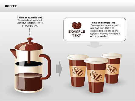 Formes et diagrammes de café, Diapositive 12, 00407, Formes — PoweredTemplate.com