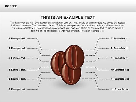 Coffee Shapes and Diagrams, Slide 2, 00407, Shapes — PoweredTemplate.com