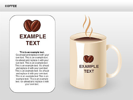 咖啡形状和图表, 幻灯片 7, 00407, 形状 — PoweredTemplate.com