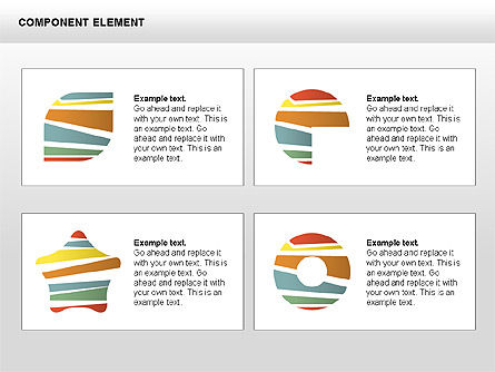 Component Elements Charts and Diagrams, Slide 11, 00411, Shapes — PoweredTemplate.com