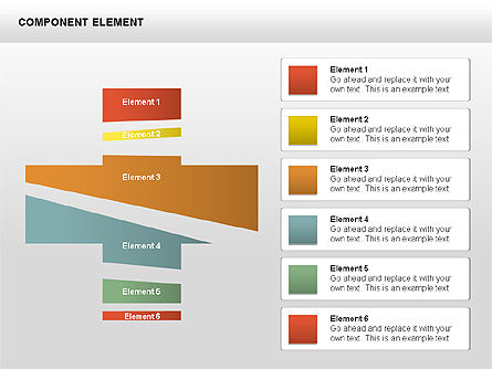 コンポーネント要素の図と図, スライド 9, 00411, 図形 — PoweredTemplate.com