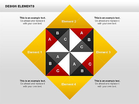 Elementi di design forme, Gratis Modello PowerPoint, 00412, Diagrammi Matrici — PoweredTemplate.com