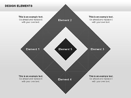 Desain Elemen Bentuk, Slide 13, 00412, Bagan Matriks — PoweredTemplate.com