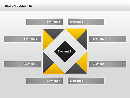 Design Elements Shapes, Slide 14, 00412, Matrix Charts — PoweredTemplate.com