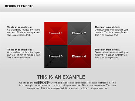 Desain Elemen Bentuk, Slide 7, 00412, Bagan Matriks — PoweredTemplate.com