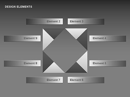 Formes des éléments de conception, Diapositive 8, 00412, Graphiques matriciels — PoweredTemplate.com