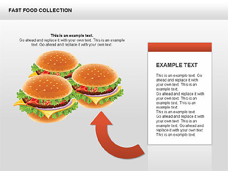 Fast Food Shapes and Charts, Slide 12, 00413, Process Diagrams — PoweredTemplate.com