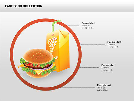 Fast Food Shapes and Charts, Slide 13, 00413, Process Diagrams — PoweredTemplate.com