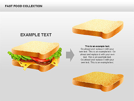 Fast Food Shapes and Charts, Slide 8, 00413, Process Diagrams — PoweredTemplate.com