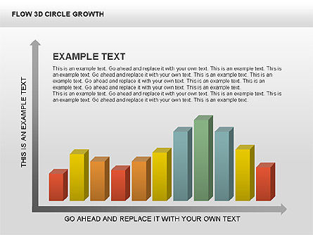 3 차원 차트 컬렉션, 슬라이드 8, 00414, 단계 도표 — PoweredTemplate.com