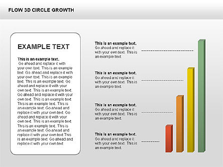 3 차원 차트 컬렉션, 슬라이드 9, 00414, 단계 도표 — PoweredTemplate.com