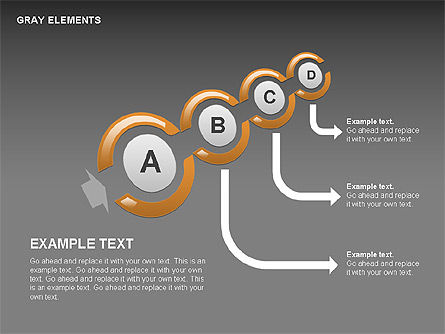 Formas y gráficos, Diapositiva 15, 00415, Diagramas de proceso — PoweredTemplate.com
