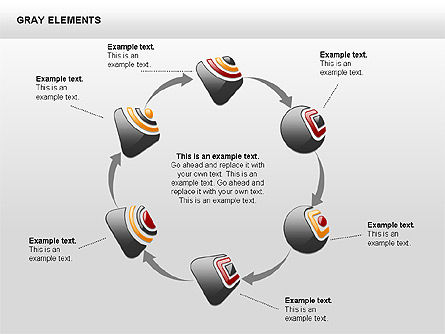 Formas y diagramas RSS-Style, Diapositiva 10, 00416, Diagramas de la etapa — PoweredTemplate.com