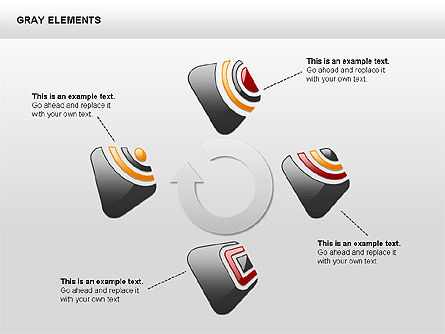 Formas y diagramas RSS-Style, Diapositiva 12, 00416, Diagramas de la etapa — PoweredTemplate.com