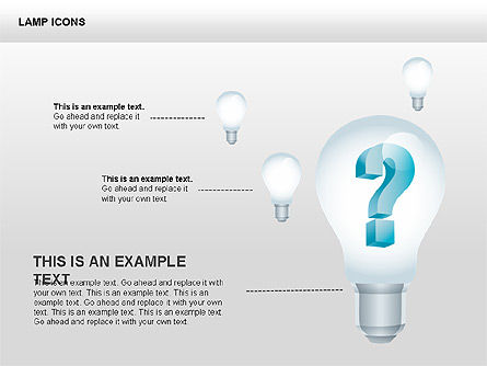 Iconos y formas de la lámpara, Diapositiva 13, 00418, Iconos — PoweredTemplate.com