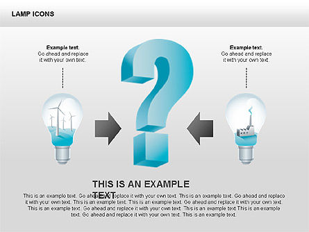 Iconos y formas de la lámpara, Diapositiva 4, 00418, Iconos — PoweredTemplate.com