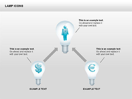 Iconos y formas de la lámpara, Diapositiva 9, 00418, Iconos — PoweredTemplate.com