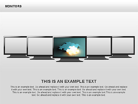 Monitorear formas y diagramas, Diapositiva 6, 00420, Formas — PoweredTemplate.com