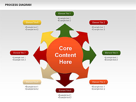  Diagramas de processo de roda, Modelo do PowerPoint, 00423, Diagramas de Processo — PoweredTemplate.com