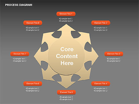 Diagramas de proceso de ruedas, Diapositiva 10, 00423, Diagramas de proceso — PoweredTemplate.com