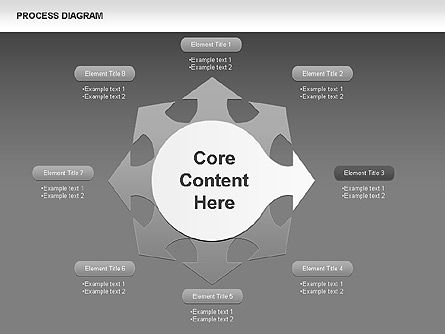 Diagrammes de processus des roues, Diapositive 13, 00423, Schémas de procédés — PoweredTemplate.com