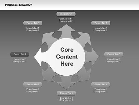 Diagramas de proceso de ruedas, Diapositiva 17, 00423, Diagramas de proceso — PoweredTemplate.com