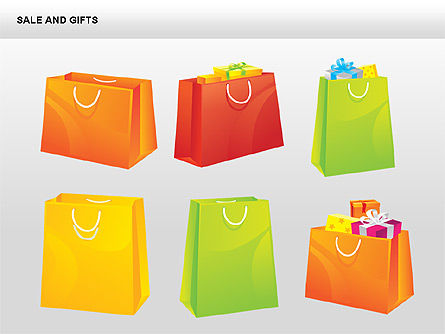 Sale and Gifts Shapes, Slide 3, 00427, Shapes — PoweredTemplate.com