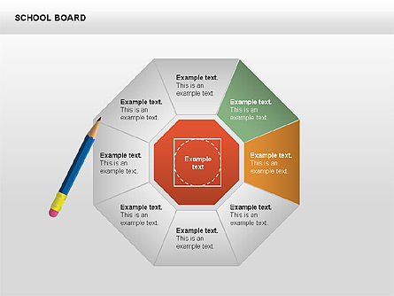 Junta Escolar con Diagramas Globales, Diapositiva 13, 00428, Diagramas y gráficos educativos — PoweredTemplate.com