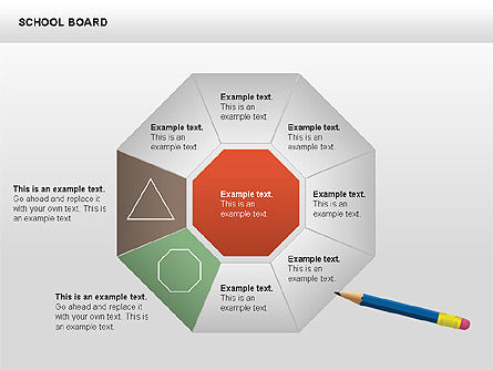 School Board with Globe Diagrams, Slide 15, 00428, Education Charts and Diagrams — PoweredTemplate.com